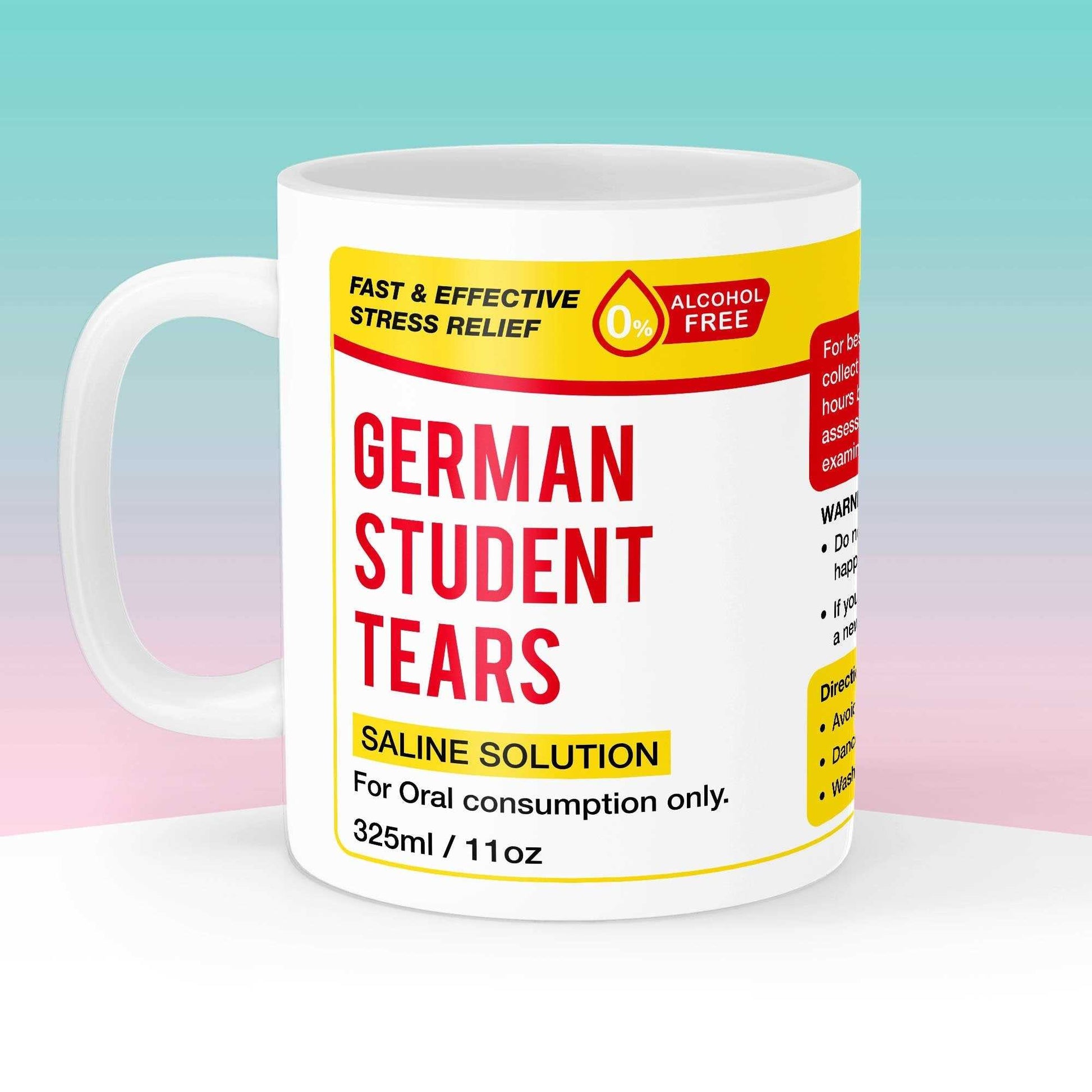 German Student Tears Mug