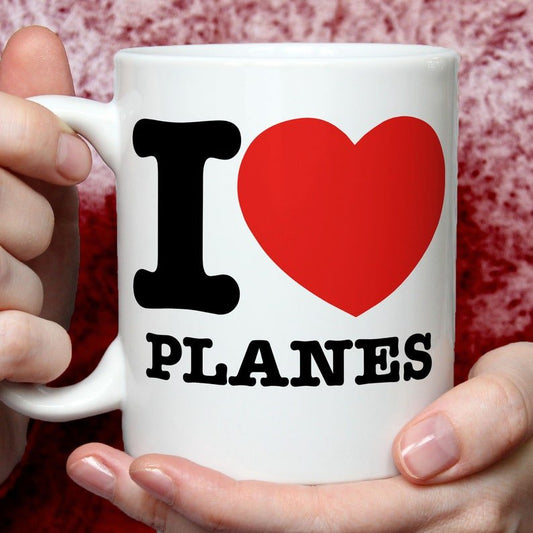 I Love Planes Mug