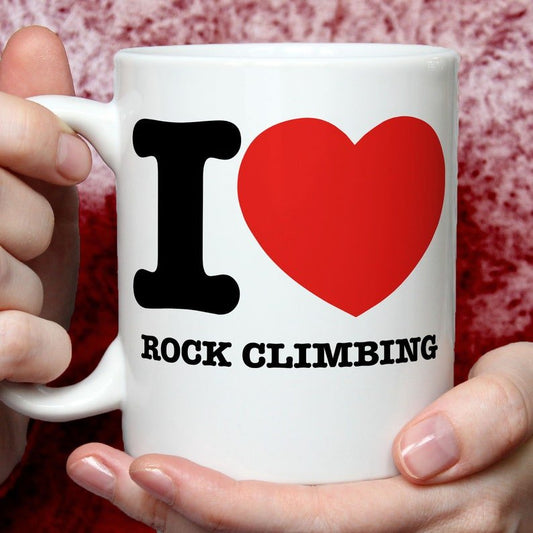 I Love Rock Climbing Mug