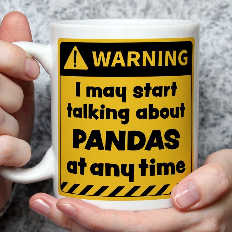 Warning! I May Start Talking About Pandas at Any Time Mug