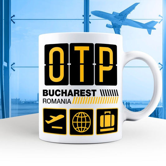 Bucharest Airport Tag Mug