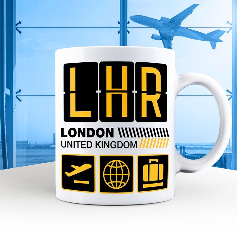 London Heathrow Airport Tag Mug