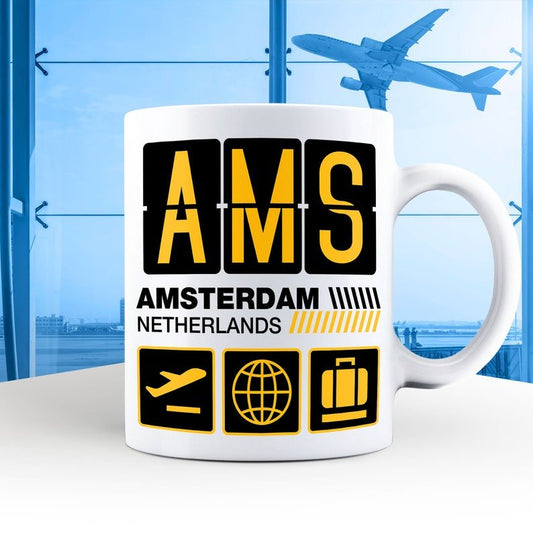 Amsterdam Airport Tag Mug
