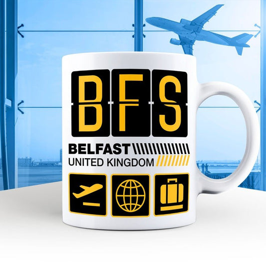 Belfast Airport Tag Mug